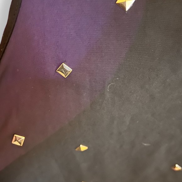 Dot's Black Sheer Front Tank with Gold Square Studs - Picture 3 of 6